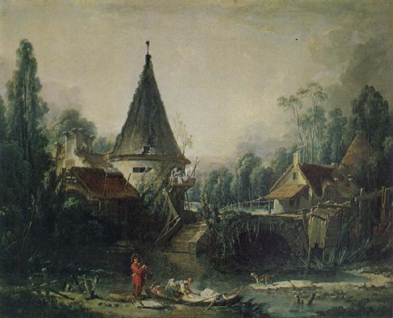 Francois Boucher Landscape in the Environs of Beauvais oil painting picture